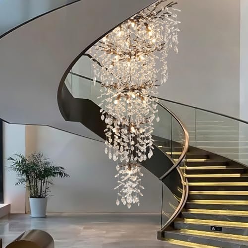 Yuyi - 118" Black Large Chandeliers for High Ceilings