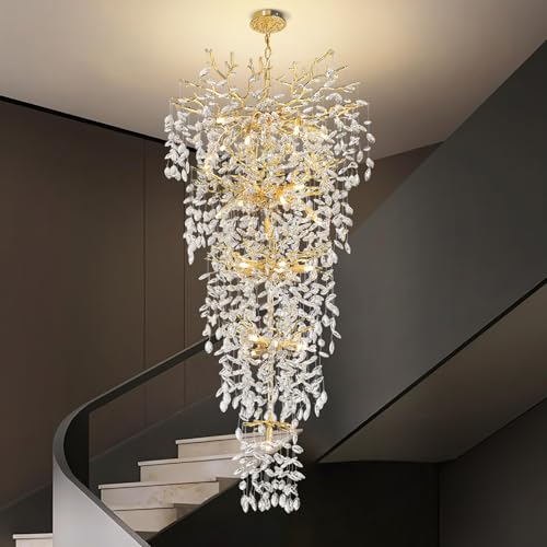 118'' Long Crystal Chandelier for High Ceiling