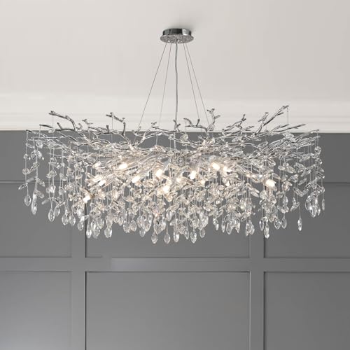 YUYI 47" Silver Chandelier